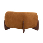 Fauteuil club moderne rembourré en bouclé avec siège à ressorts ensachés