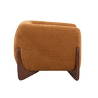 Fauteuil club moderne rembourré en bouclé avec siège à ressorts ensachés