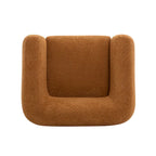 Fauteuil club moderne rembourré en bouclé avec siège à ressorts ensachés