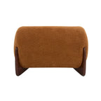 Fauteuil club moderne rembourré en bouclé avec siège à ressorts ensachés