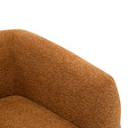 Fauteuil club moderne rembourré en bouclé avec siège à ressorts ensachés