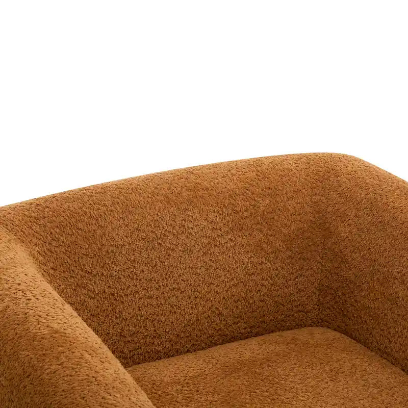 Fauteuil club moderne rembourré en bouclé avec siège à ressorts ensachés