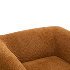 Fauteuil club moderne rembourré en bouclé avec siège à ressorts ensachés