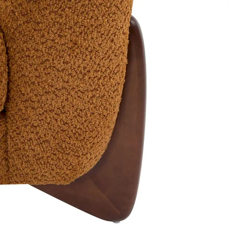Fauteuil club moderne rembourré en bouclé avec siège à ressorts ensachés