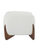 Fauteuil club moderne rembourré en bouclé avec siège à ressorts ensachés