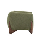Fauteuil club moderne rembourré en bouclé avec siège à ressorts ensachés