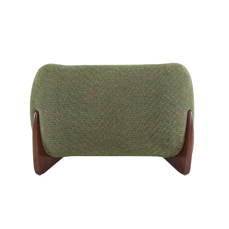 Fauteuil club moderne rembourré en bouclé avec siège à ressorts ensachés