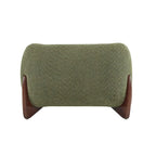 Fauteuil club moderne rembourré en bouclé avec siège à ressorts ensachés