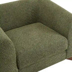 Fauteuil club moderne rembourré en bouclé avec siège à ressorts ensachés