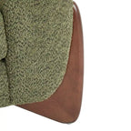 Fauteuil club moderne rembourré en bouclé avec siège à ressorts ensachés