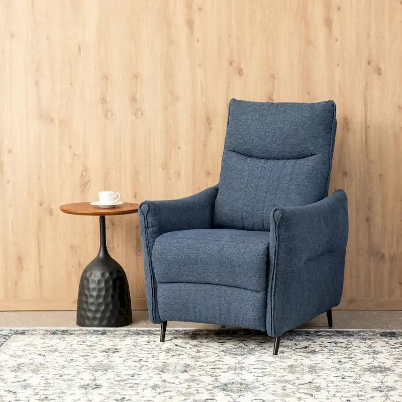 Fauteuil inclinable en tissu de 104 cm de haut avec dossier ergonomique segmenté