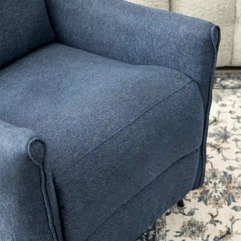 Fauteuil inclinable en tissu de 104 cm de haut avec dossier ergonomique segmenté