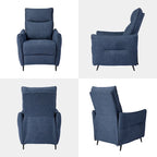 Fauteuil inclinable en tissu de 104 cm de haut avec dossier ergonomique segmenté