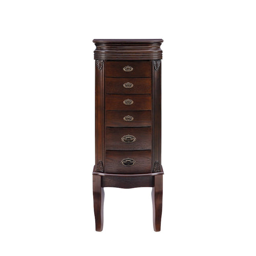 Boîte à bijoux armoire 6 tiroirs en bois - 40.25 - Marron Expresso