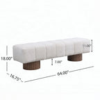 Banc ottoman d'entrée en bout de lit sans assemblage