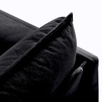 Fauteuil modulaire en chenille avec poches de rangement et coussin décoratif