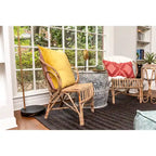 Chaise en bambou pur avec dossier arrondi