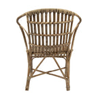 Chaise en bambou pur avec dossier arrondi