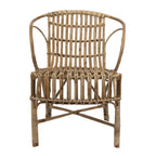 Chaise en bambou pur avec dossier arrondi