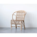 Chaise en bambou pur avec dossier arrondi