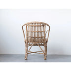 Chaise en bambou pur avec dossier arrondi