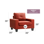 Fauteuil d'appoint à coussins déhoussables – 35L x 32l x 36H