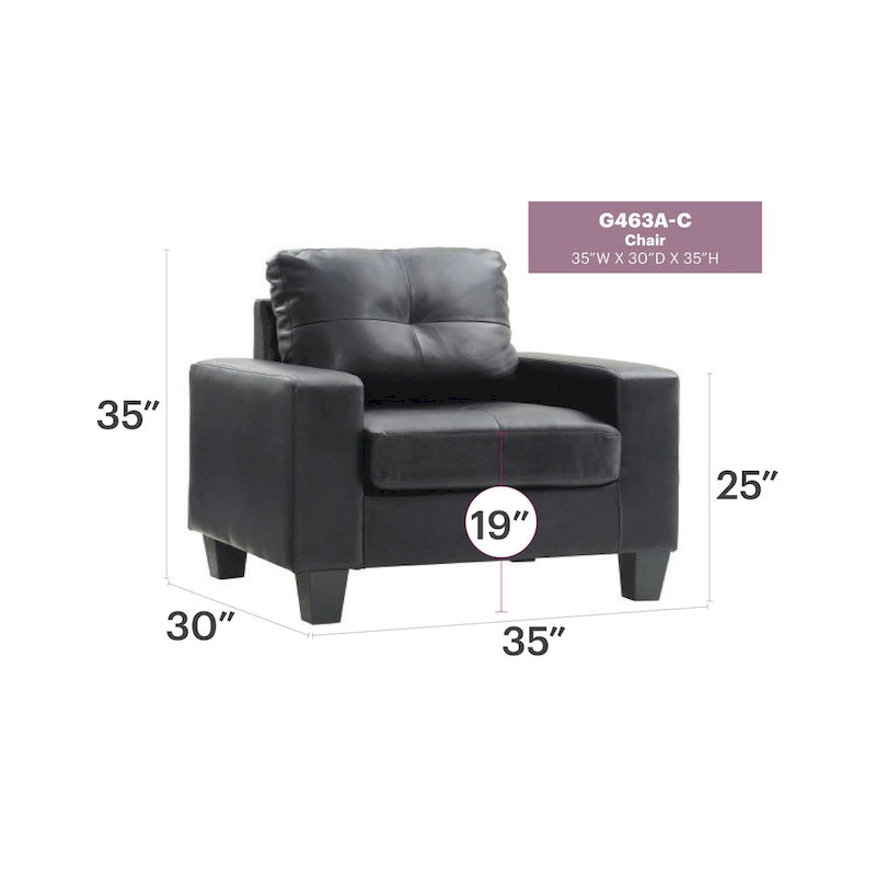 Fauteuil d'appoint à coussins déhoussables – 35L x 32l x 36H