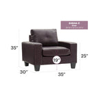 Fauteuil d'appoint à coussins déhoussables – 35L x 32l x 36H