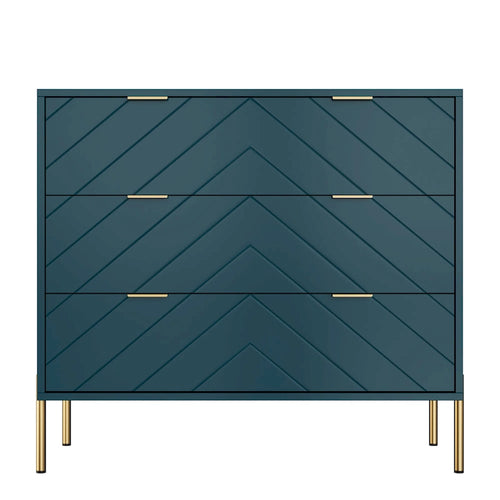 Commode de rangement à 3 tiroirs avec pieds en métal – Design minimaliste