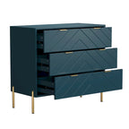 Commode de rangement à 3 tiroirs avec pieds en métal – Design minimaliste
