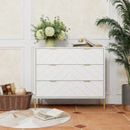 Commode de rangement à 3 tiroirs avec pieds en métal – Design minimaliste