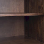 Buffet contemporain en bois massif 137 cm avec 4 tiroirs et 2 placards