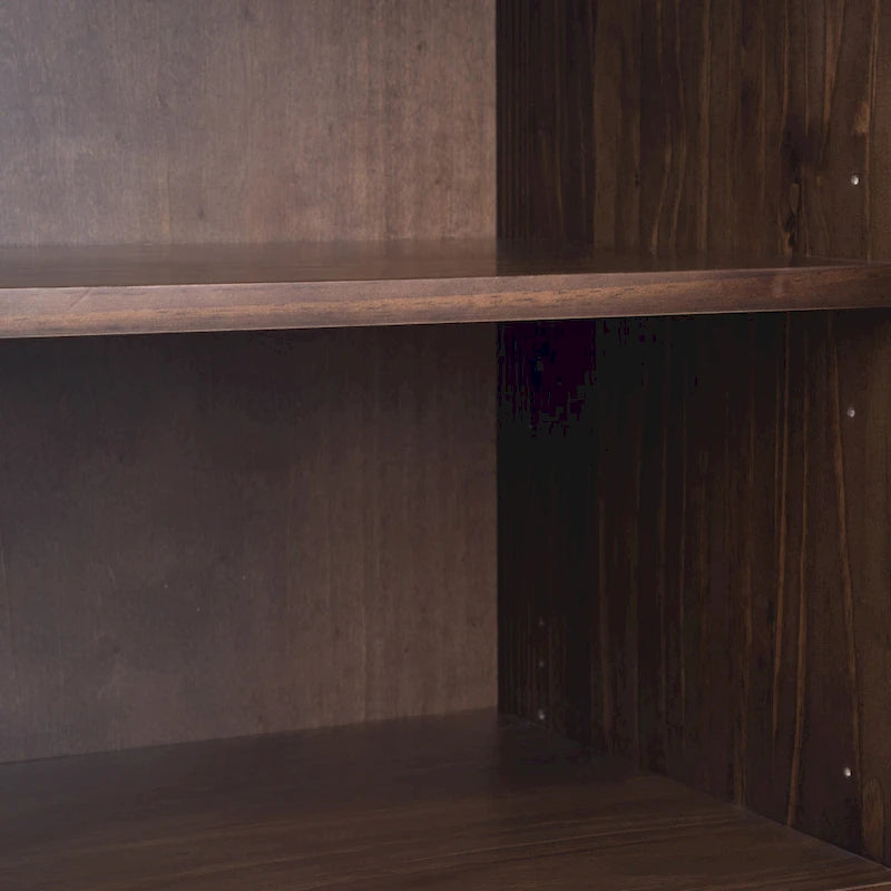 Buffet contemporain en bois massif 137 cm avec 4 tiroirs et 2 placards