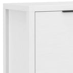 Buffet contemporain en bois massif 137 cm avec 4 tiroirs et 2 placards