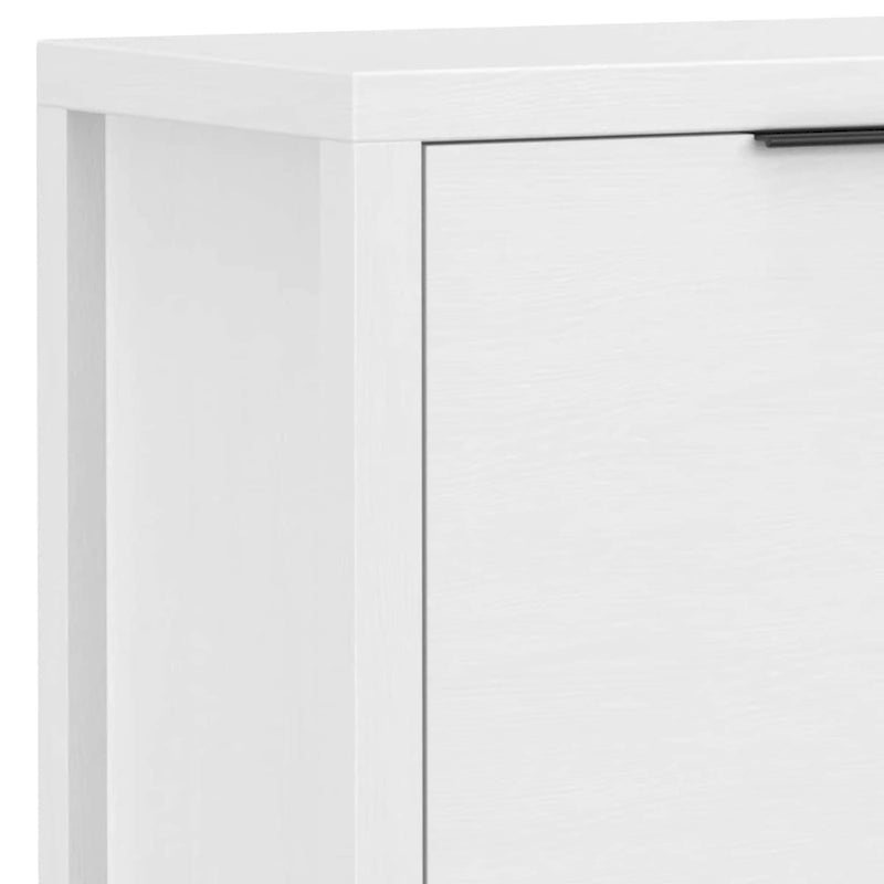 Buffet contemporain en bois massif 137 cm avec 4 tiroirs et 2 placards