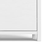 Buffet contemporain en bois massif 137 cm avec 4 tiroirs et 2 placards