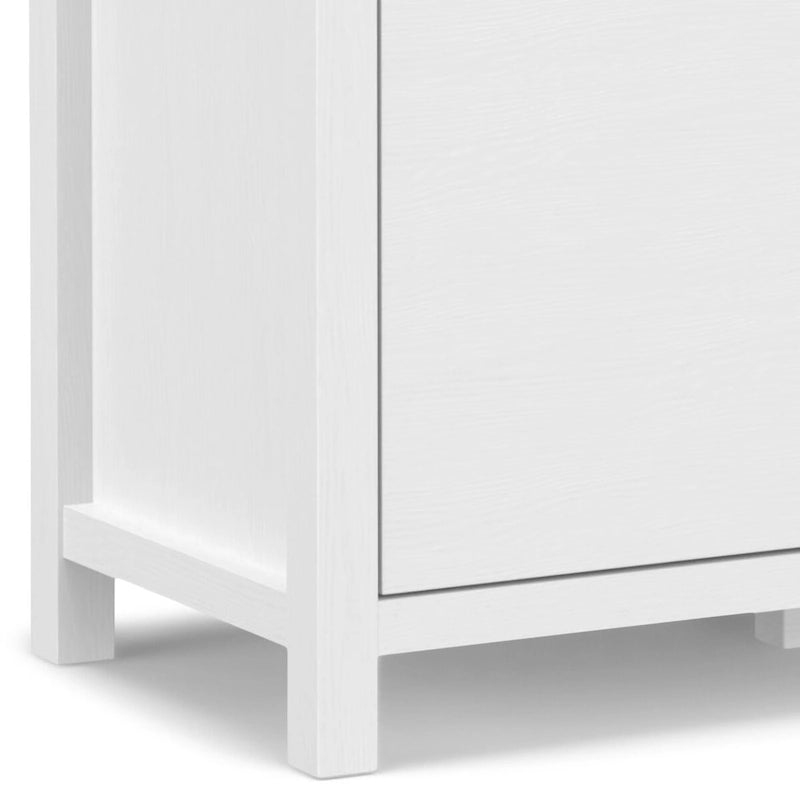 Buffet contemporain en bois massif 137 cm avec 4 tiroirs et 2 placards