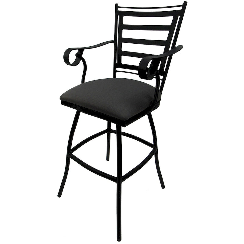 Tabouret de bar pivotant extra-haut – Structure noire 35", pivotant à 360°