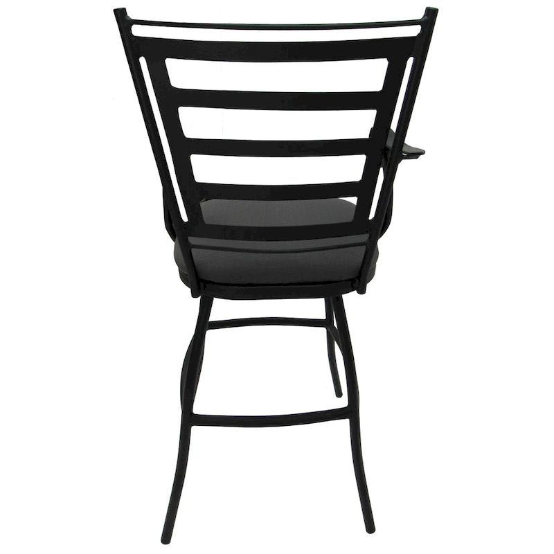 Tabouret de bar pivotant extra-haut – Structure noire 35", pivotant à 360°