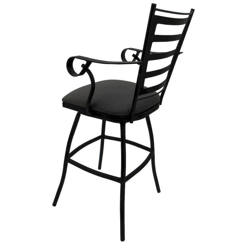 Tabouret de bar pivotant extra-haut – Structure noire 35", pivotant à 360°