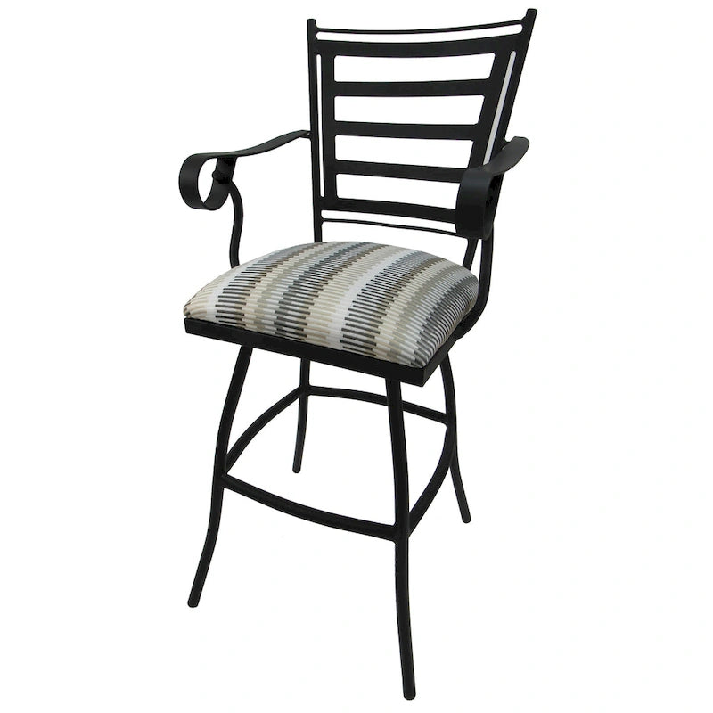 Tabouret de bar pivotant extra-haut – Structure noire 35", pivotant à 360°