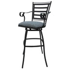 Tabouret de bar pivotant extra-haut – Structure noire 35", pivotant à 360°