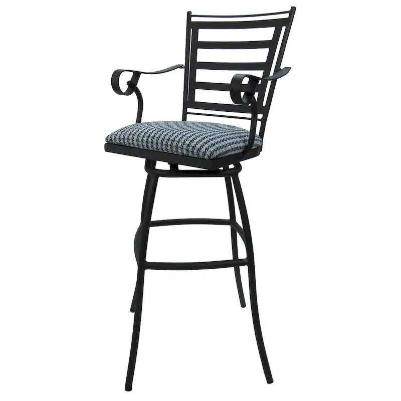 Tabouret de bar pivotant extra-haut – Structure noire 35", pivotant à 360°