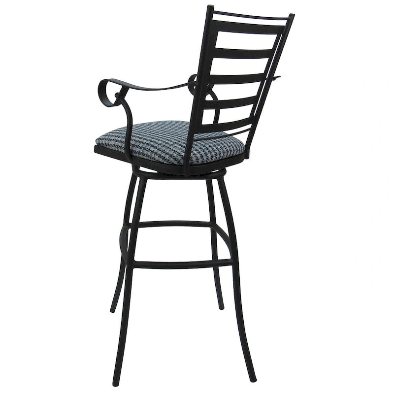 Tabouret de bar pivotant extra-haut – Structure noire 35", pivotant à 360°
