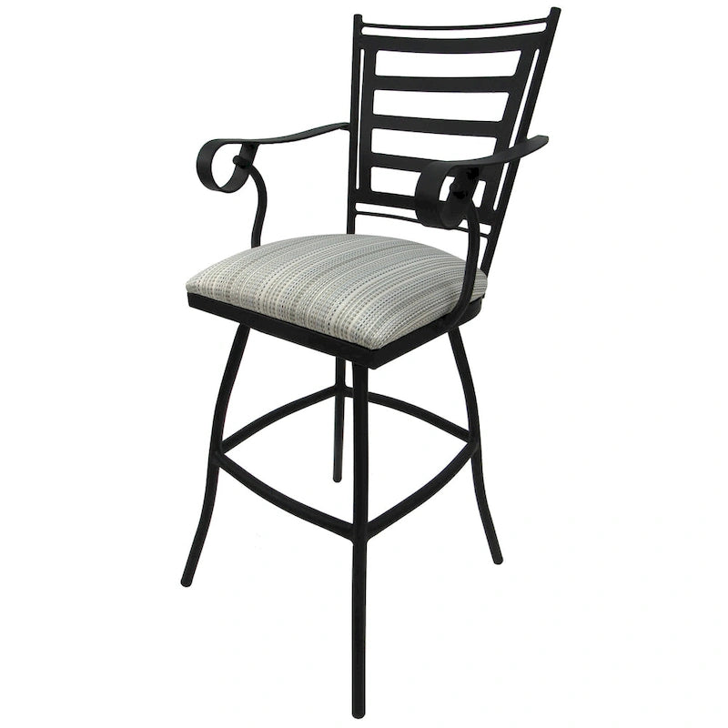 Tabouret de bar pivotant extra-haut – Structure noire 35", pivotant à 360°