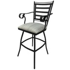 Tabouret de bar pivotant extra-haut – Structure noire 35", pivotant à 360°