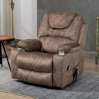 Fauteuil inclinable électrique grand format à plat 180° – Double moteur, massage et chauffage