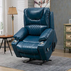 Fauteuil inclinable électrique grand format à plat 180° – Double moteur, massage et chauffage