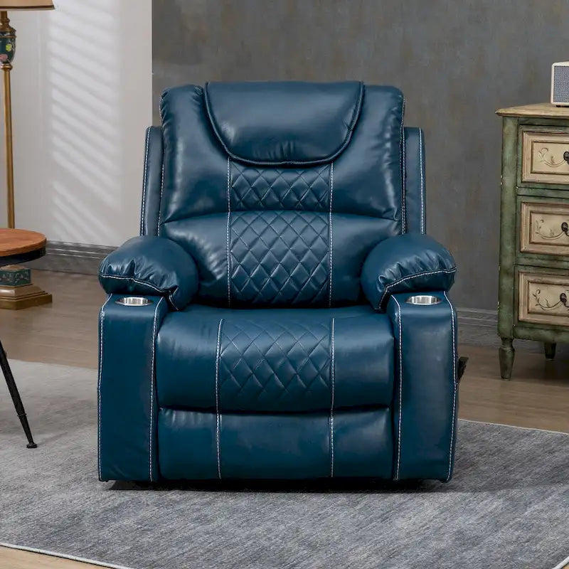 Fauteuil inclinable électrique grand format à plat 180° – Double moteur, massage et chauffage