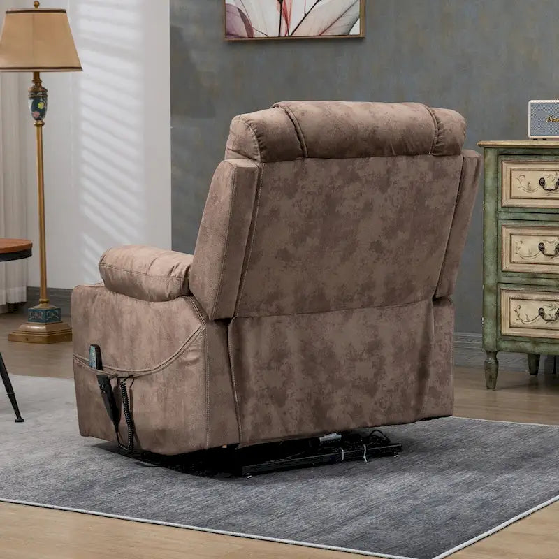 Fauteuil inclinable électrique grand format à plat 180° – Double moteur, massage et chauffage